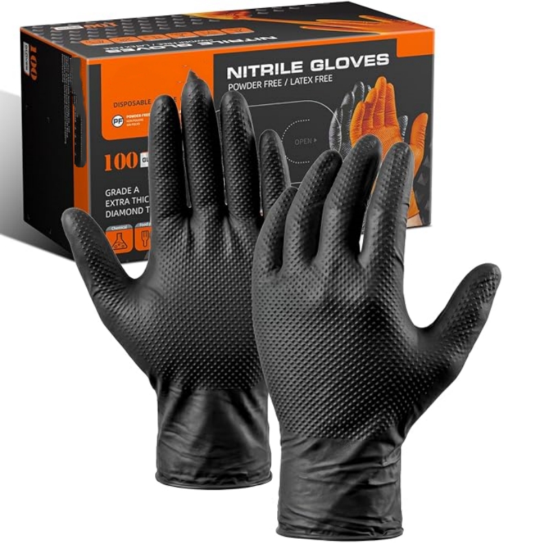 Rubber Glove Cleaning - Sarung Tangan Nitril Sekali Pakai Oranye