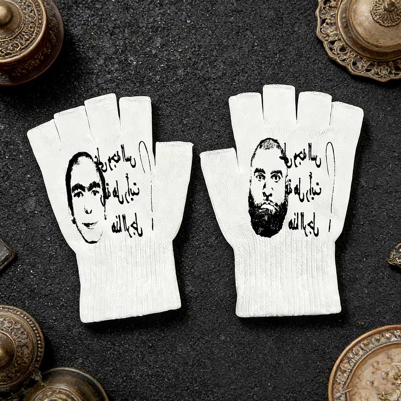 Fingerless Glove Knit - Sarung Tangan Tanpa Jari Bermotif Retro